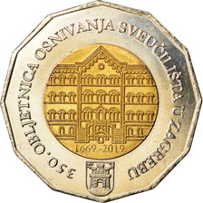 Moneda, Croacia, 25 Kuna, 2019, Université de Zagreb, SC, Bimetálico