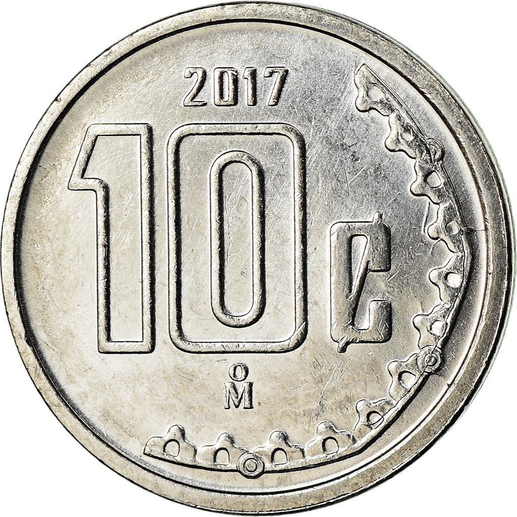 Coin, Mexico, 10 Centavos, 2017, Mexico City, MS(63), Stainless Steel