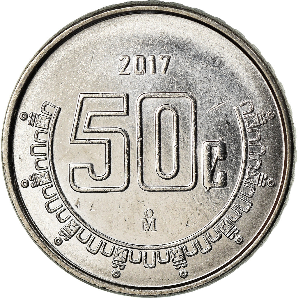 Moneda, México, 50 Centavos, 2017, Mexico City, SC, Acero inoxidable, KM:936