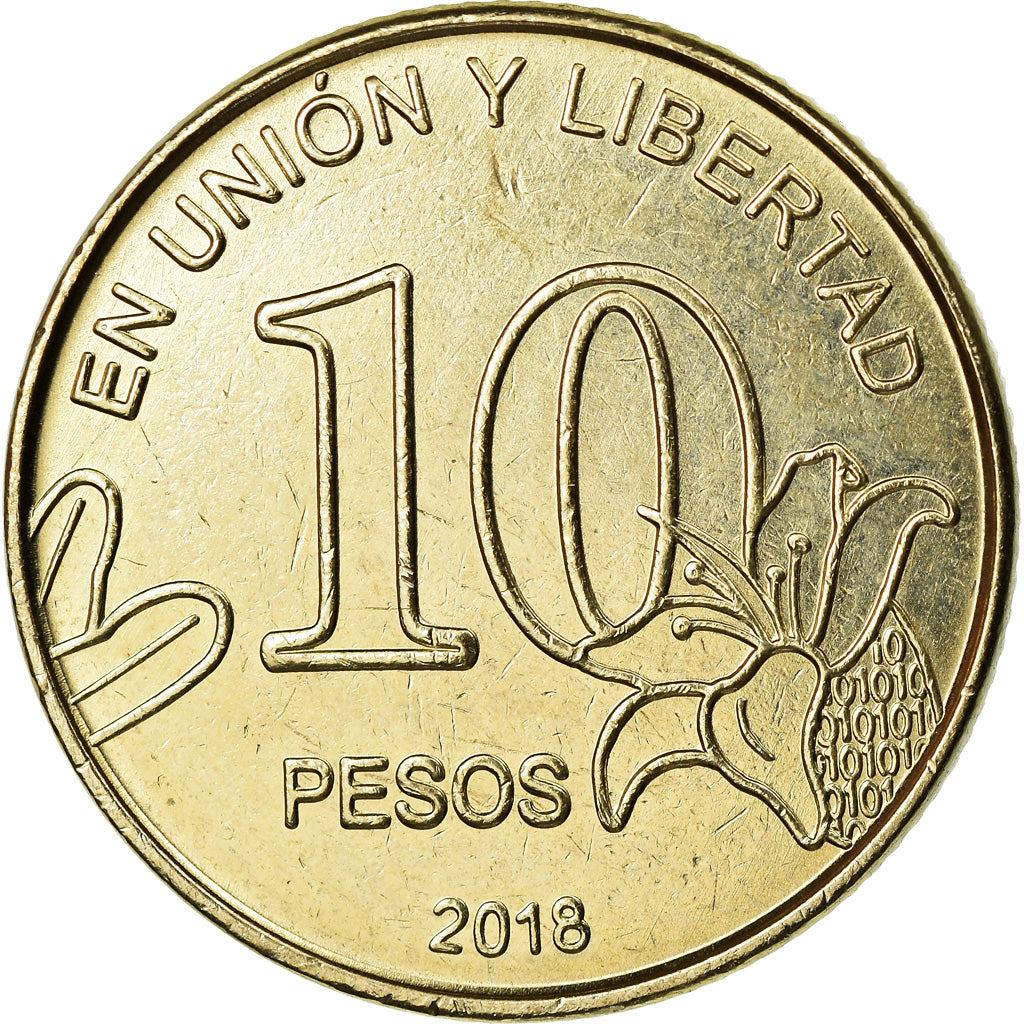Moneta, Argentina, 10 Pesos, 2018, MS(63), Melchior
