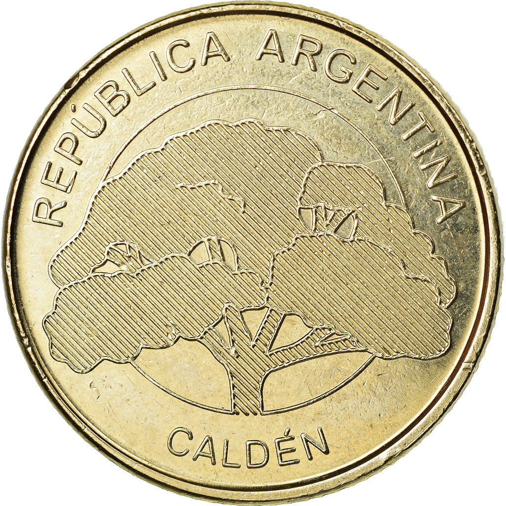 Coin, Argentina, 10 Pesos, 2018, MS(63), Maillechort