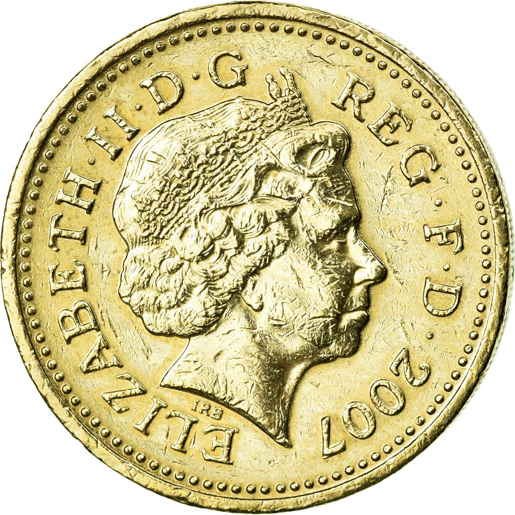 Coin, Great Britain, Elizabeth II, Pound, 2007, British Royal Mint, AU(50-53)