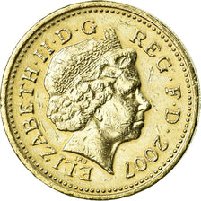 Coin, Great Britain, Elizabeth II, Pound, 2007, British Royal Mint, AU(50-53)