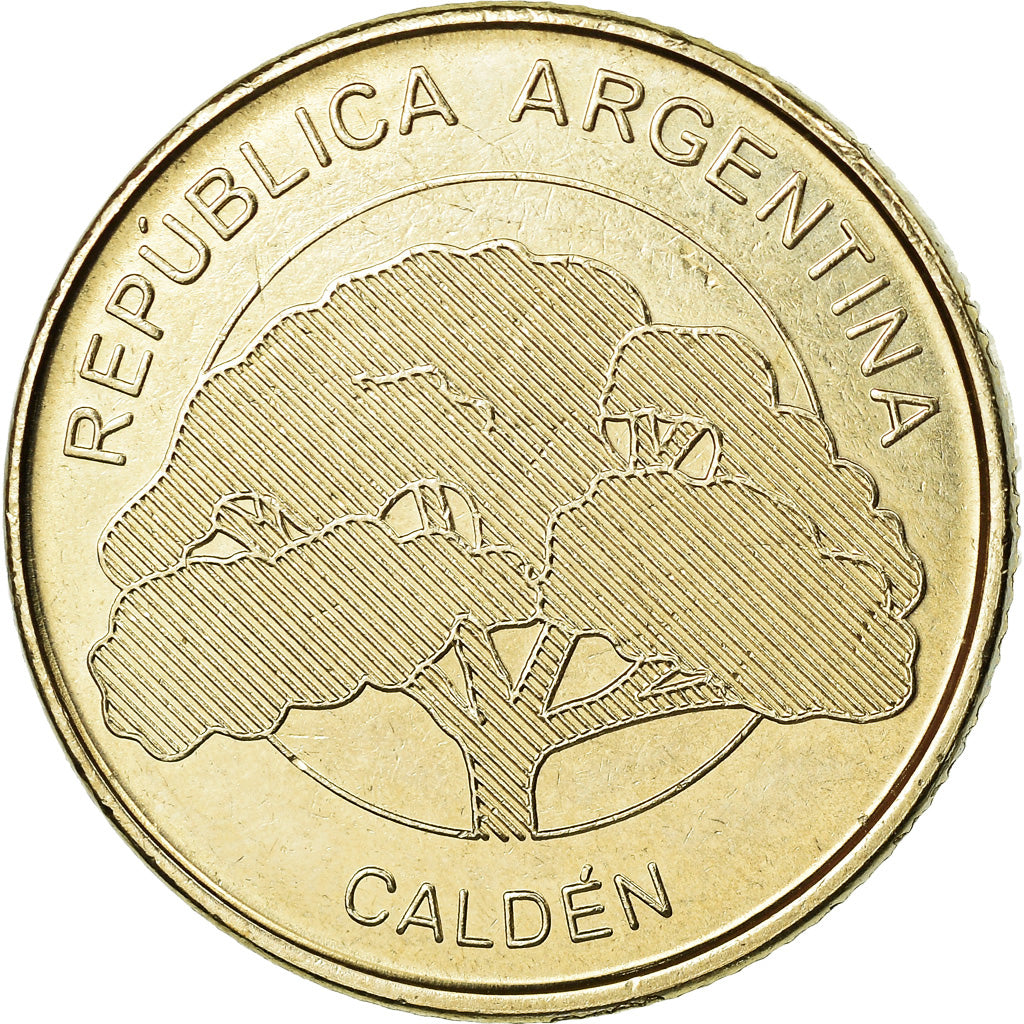 Coin, Argentina, 10 Pesos, 2018, MS(63), Maillechort
