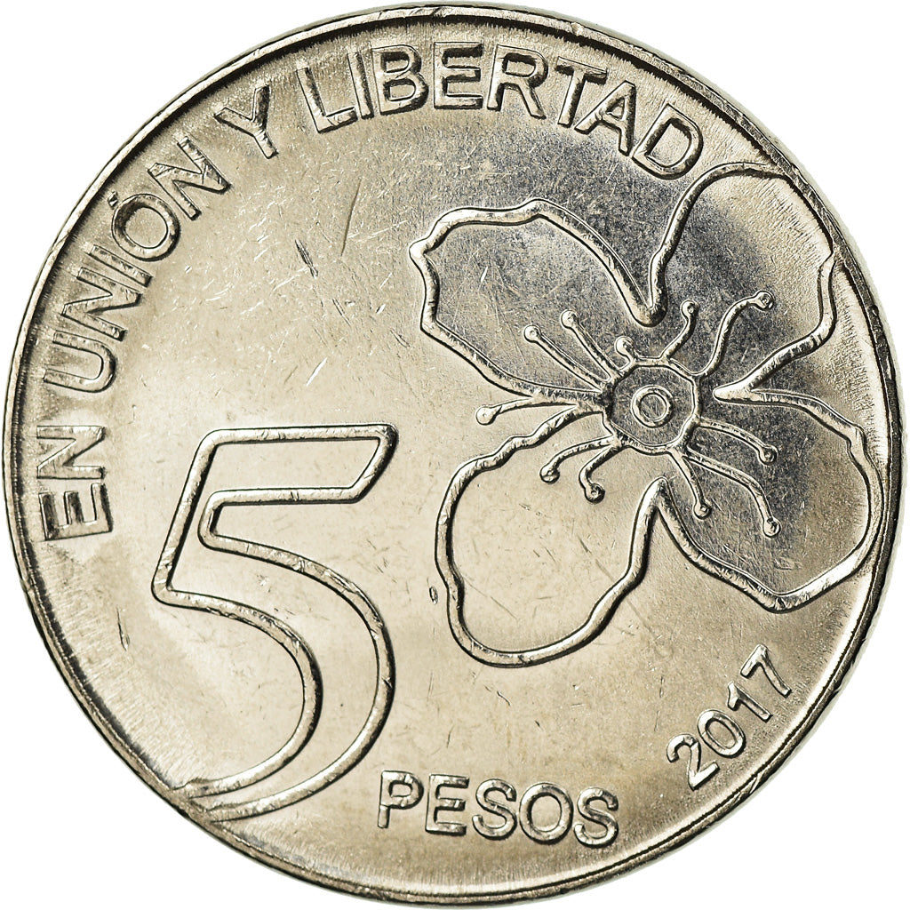 Coin, Argentina, 5 Pesos, 2017, MS(63), Stainless Steel
