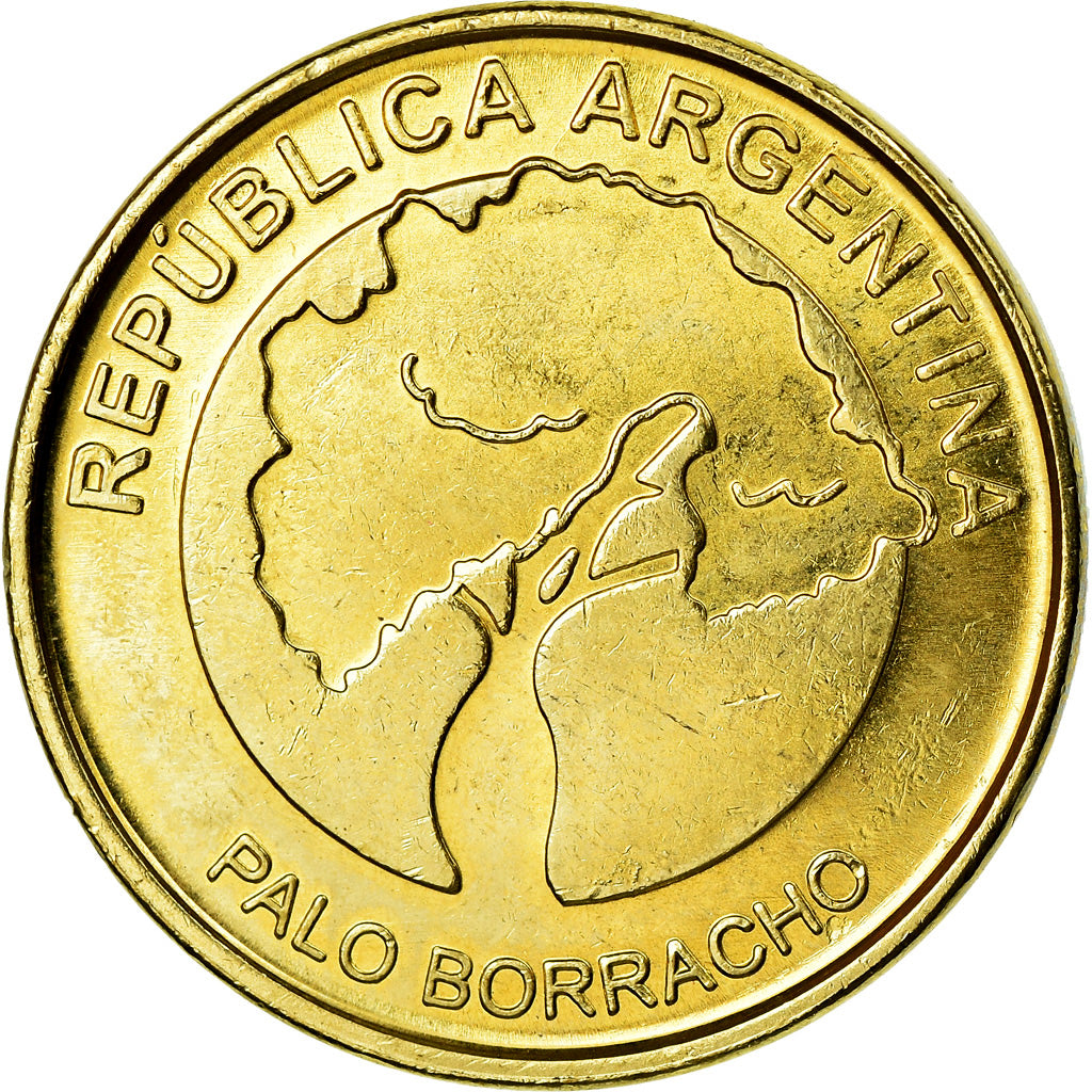 Coin, Argentina, 2 Pesos, 2018, MS(63), Brass Clad Steel