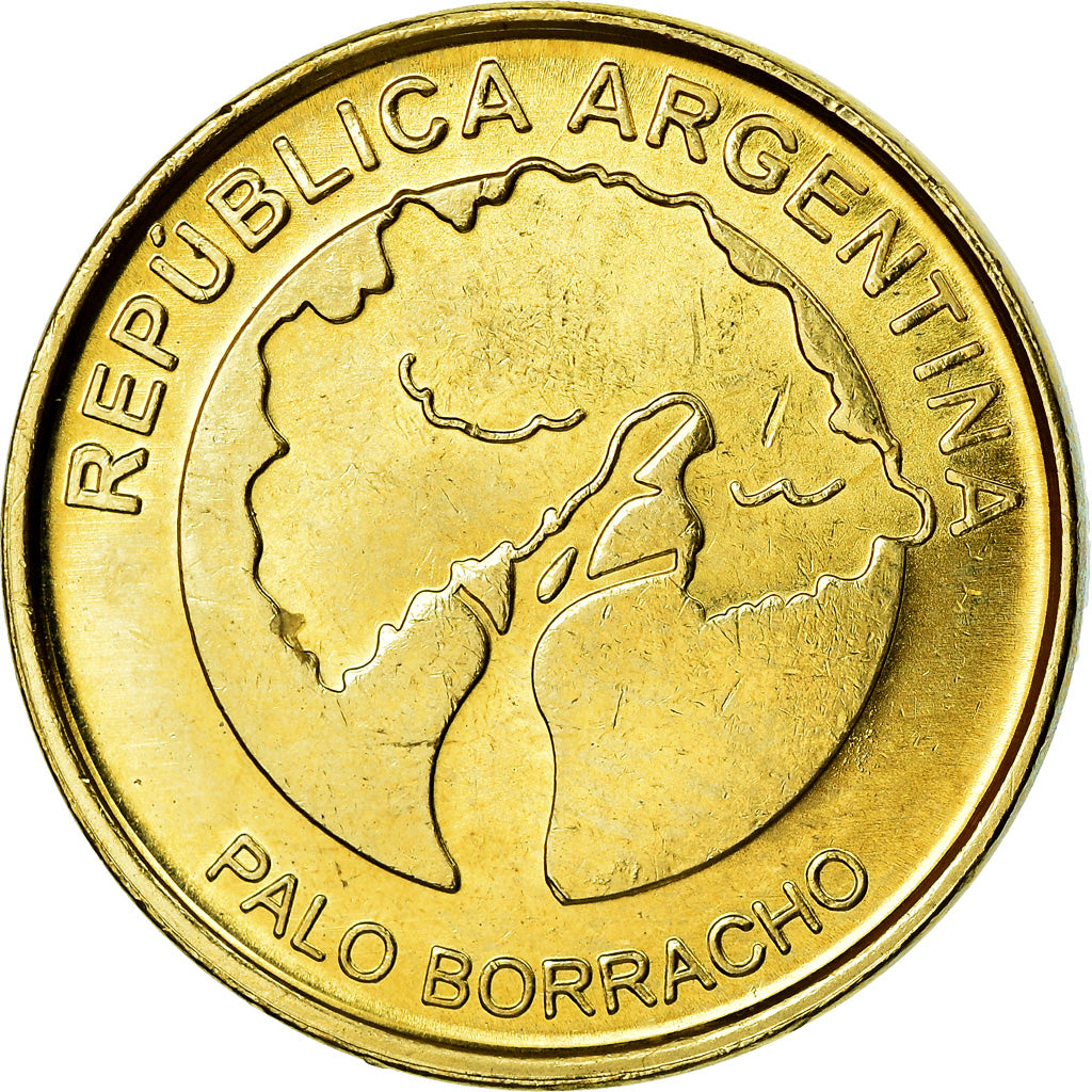 Coin, Argentina, 2 Pesos, 2018, MS(63), Brass Clad Steel