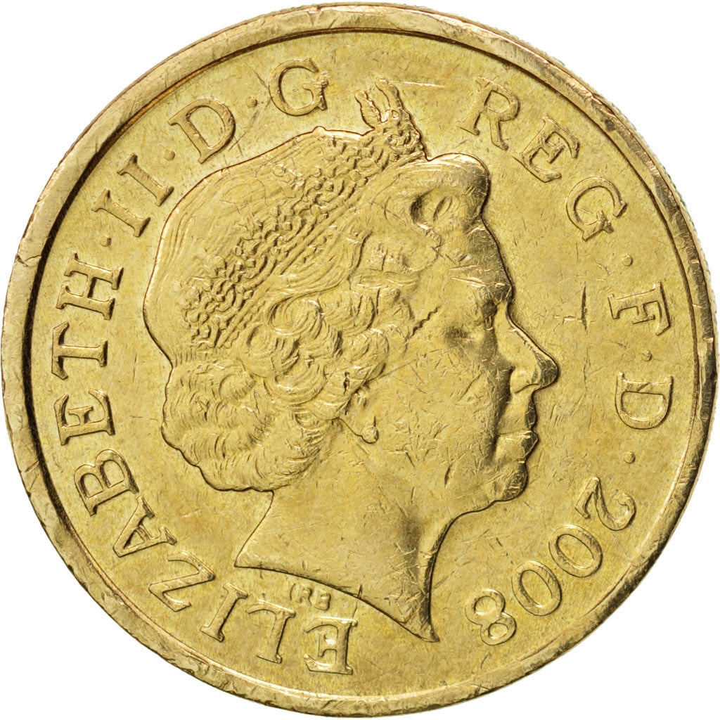 Coin, Great Britain, Elizabeth II, Pound, 2008, British Royal Mint, AU(50-53)