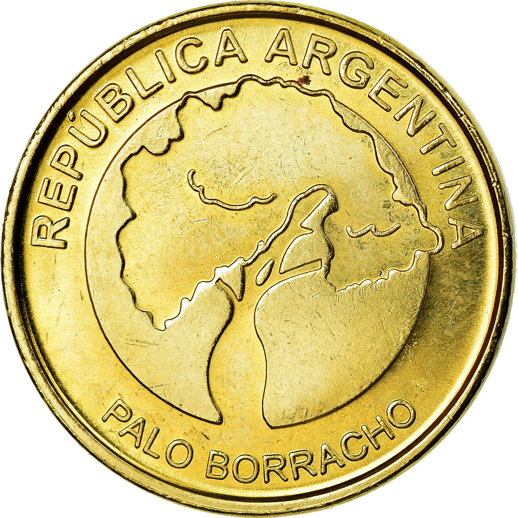 Coin, Argentina, 2 Pesos, 2018, MS(63), Brass Clad Steel