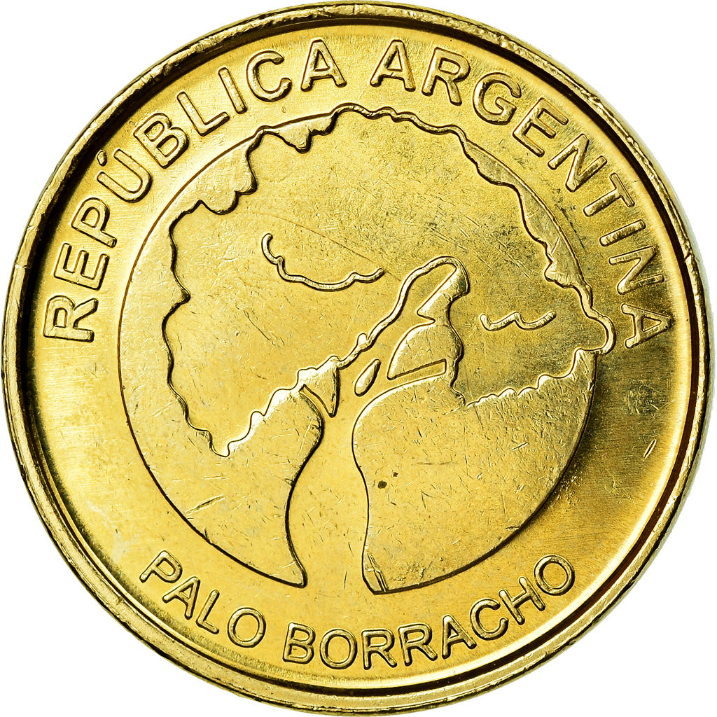 Coin, Argentina, 2 Pesos, 2018, MS(63), Brass Clad Steel