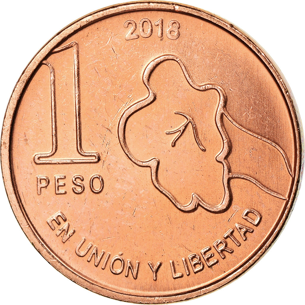 Coin, Argentina, Peso, 2018, MS(63), Copper Plated Steel