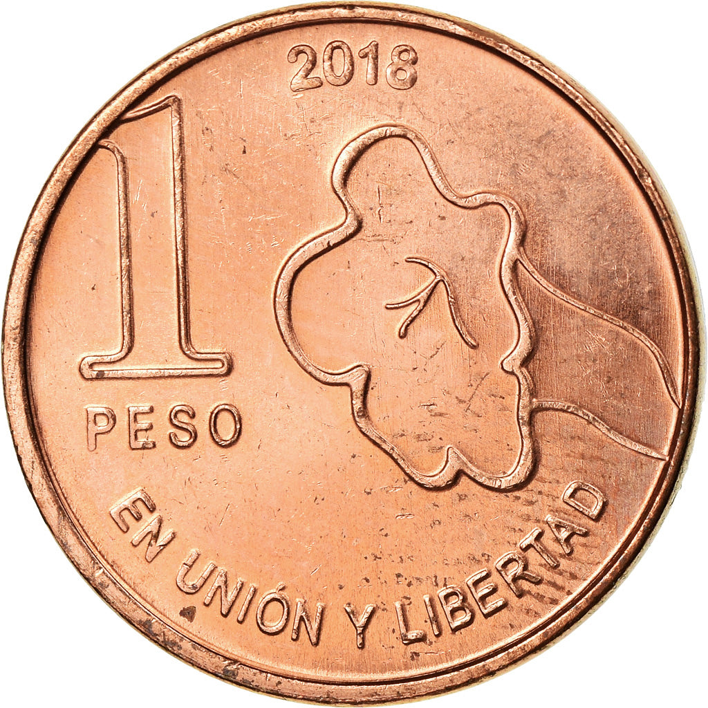 Coin, Argentina, Peso, 2018, MS(63), Copper Plated Steel