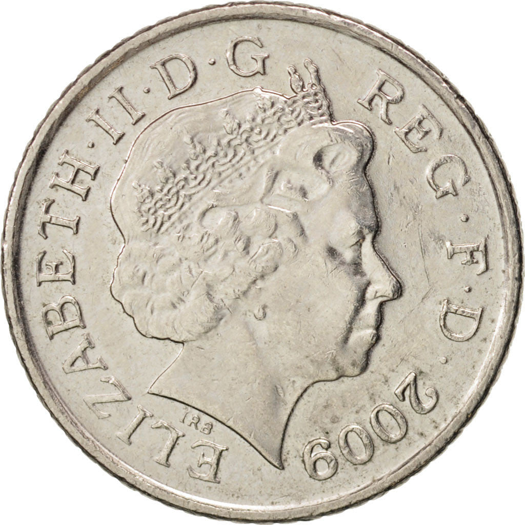 Great Britain, Elizabeth II, 5 Pence, 2009, AU(50-53), Copper-nickel, KM:1109