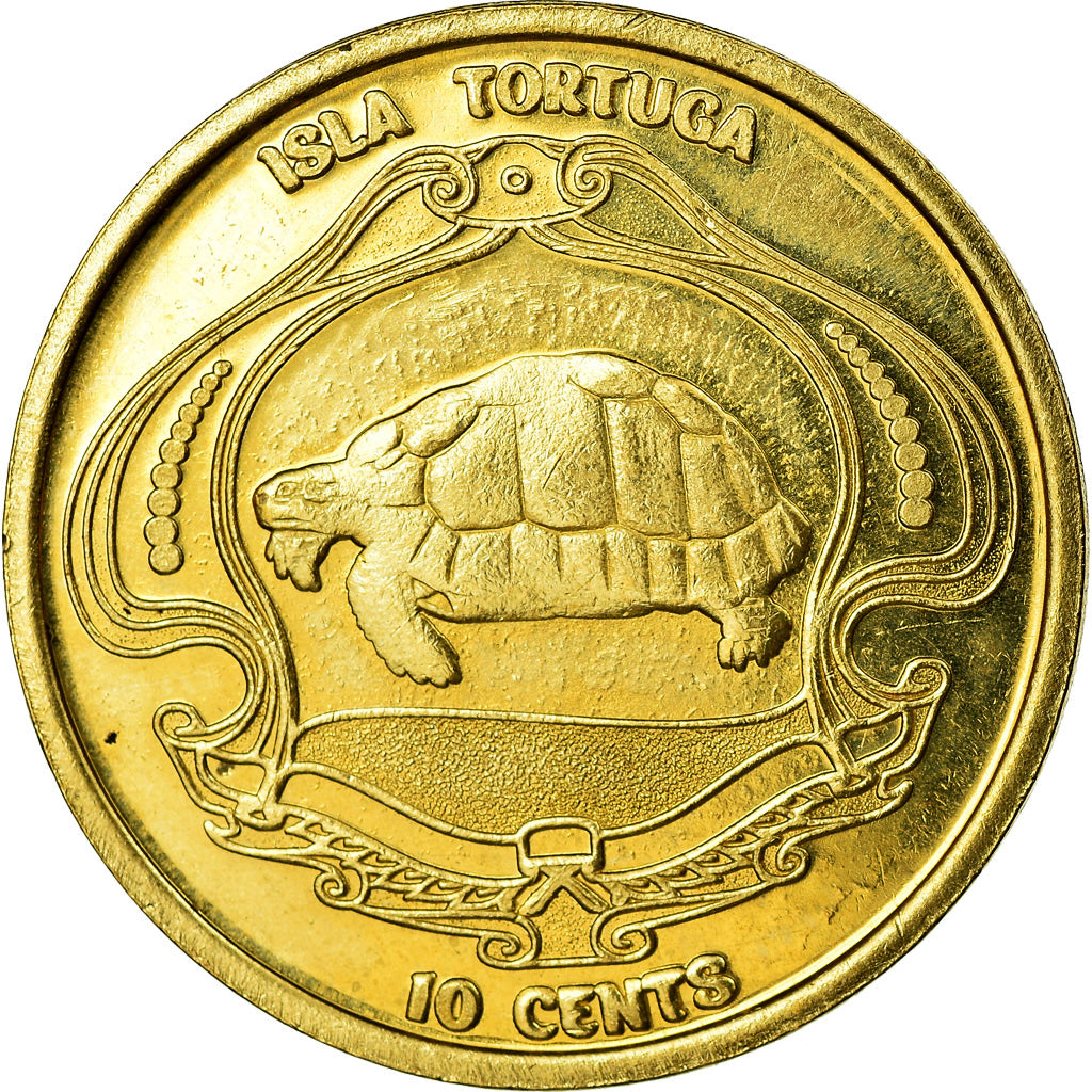 Coin, Haiti, 10 Cents, 2019, Ile de la Tortue, MS(63), Brass