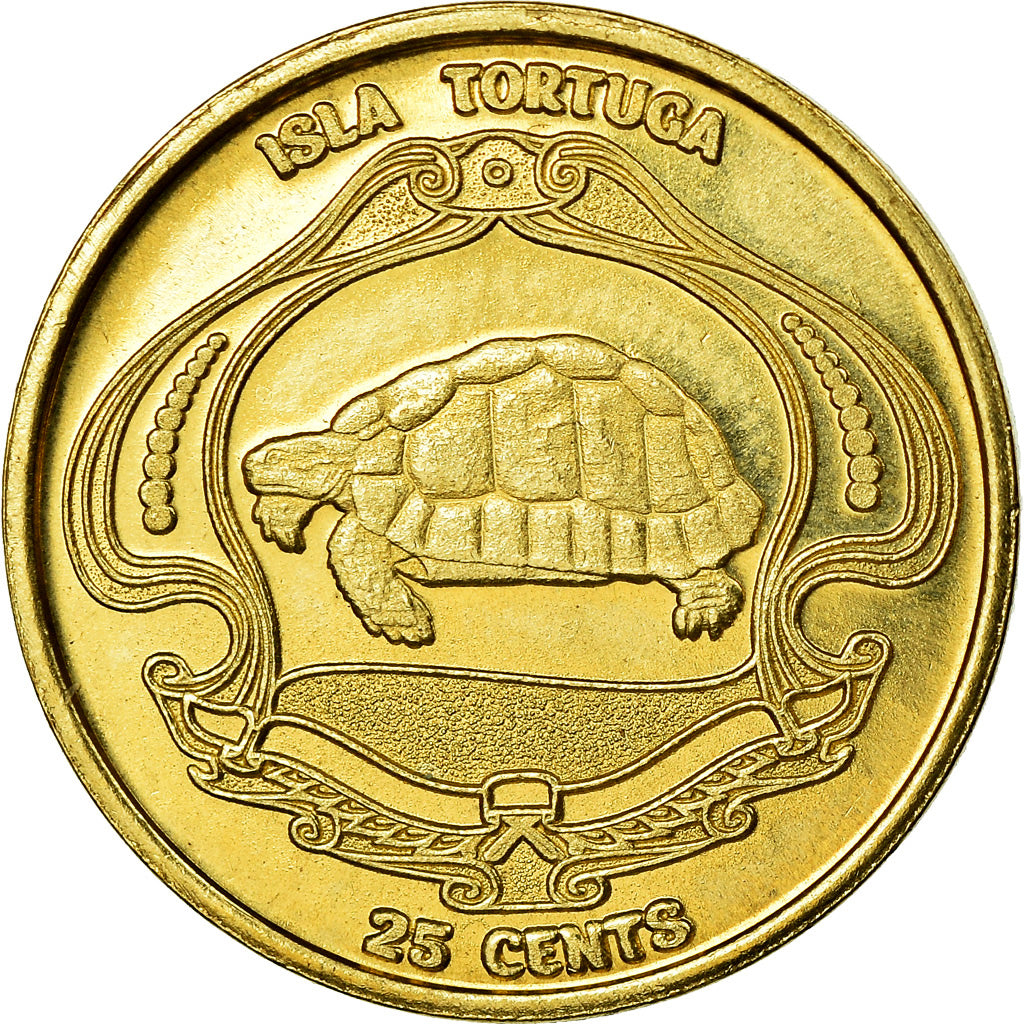 Coin, Haiti, 25 Cents, 2019, Ile de la Tortue, MS(63), Brass
