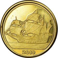 Coin, Haiti, 50 Cents, 2019, Ile de la Tortue, MS(63), Brass
