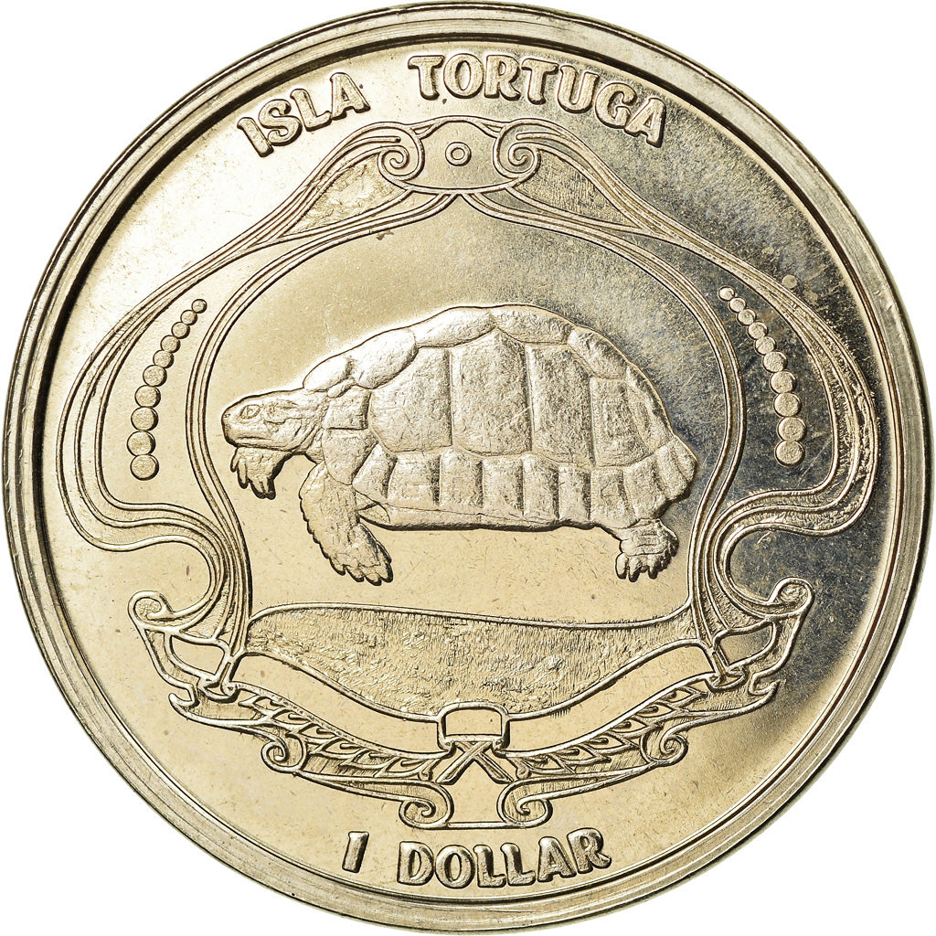 Coin, Haiti, Dollar, 2019, Ile de la Tortue, MS(63), Cupro-nickel