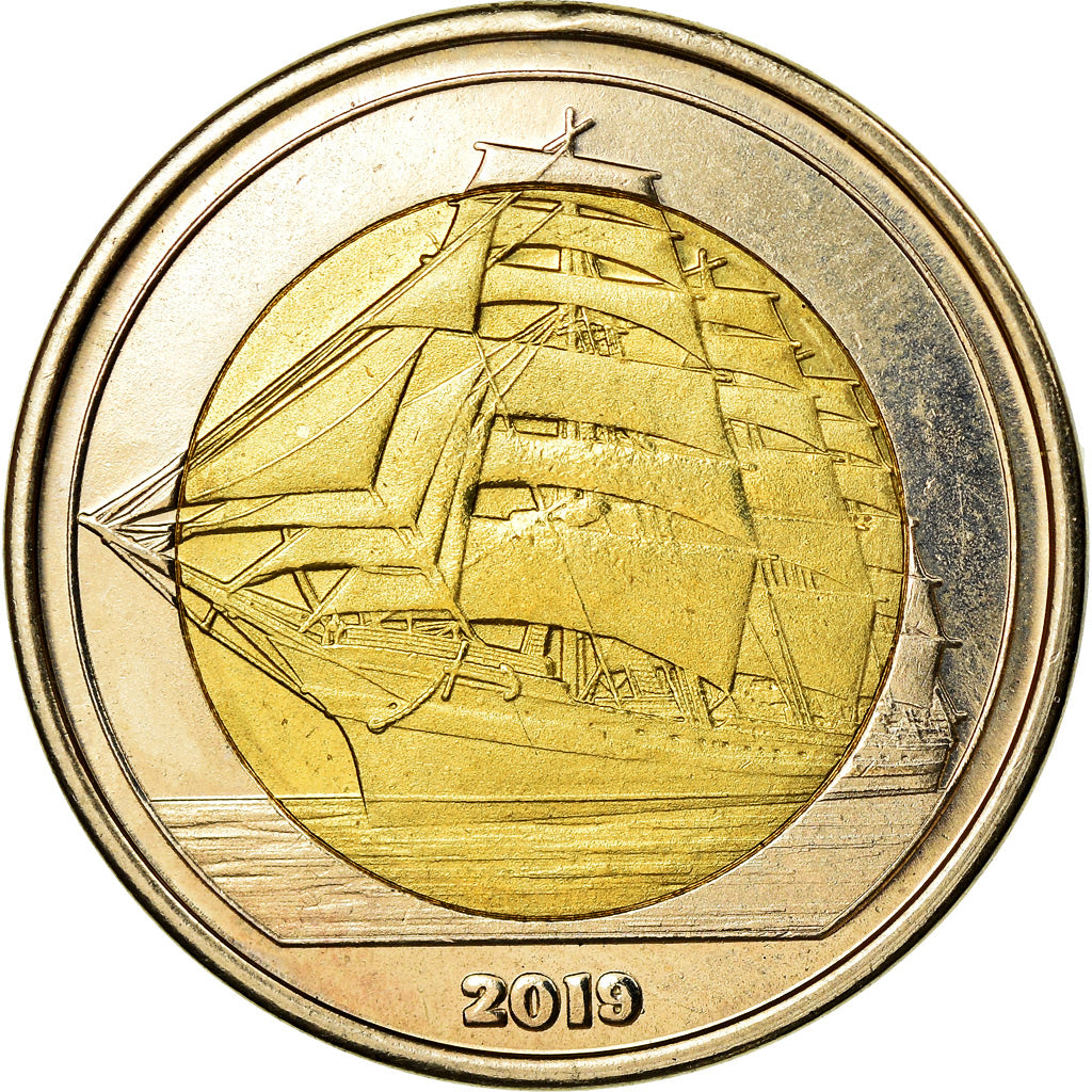 Coin, Haiti, 5 Dollars, 2019, Ile de la Tortue, MS(63), Bi-Metallic