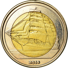 Coin, Haiti, 5 Dollars, 2019, Ile de la Tortue, MS(63), Bi-Metallic