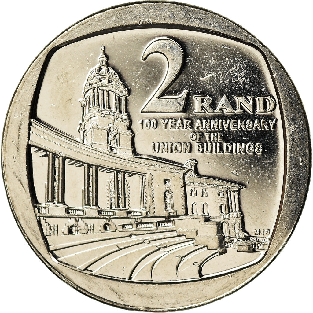 Coin, South Africa, 2 Rand, 2013, Centenaire des bâtiments de l'Union, MS(63)