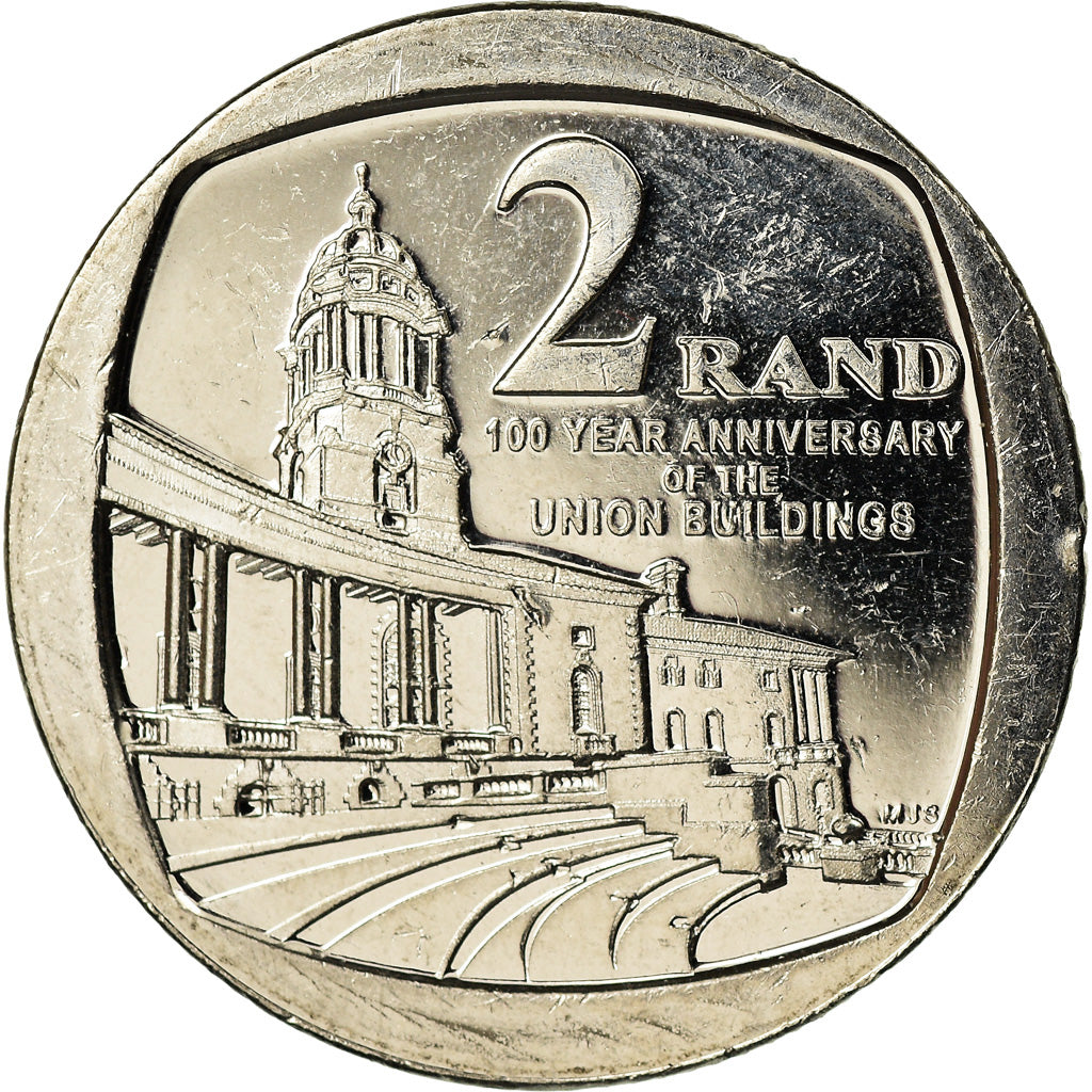 Coin, South Africa, 2 Rand, 2013, Centenaire des bâtiments de l'Union, MS(63)