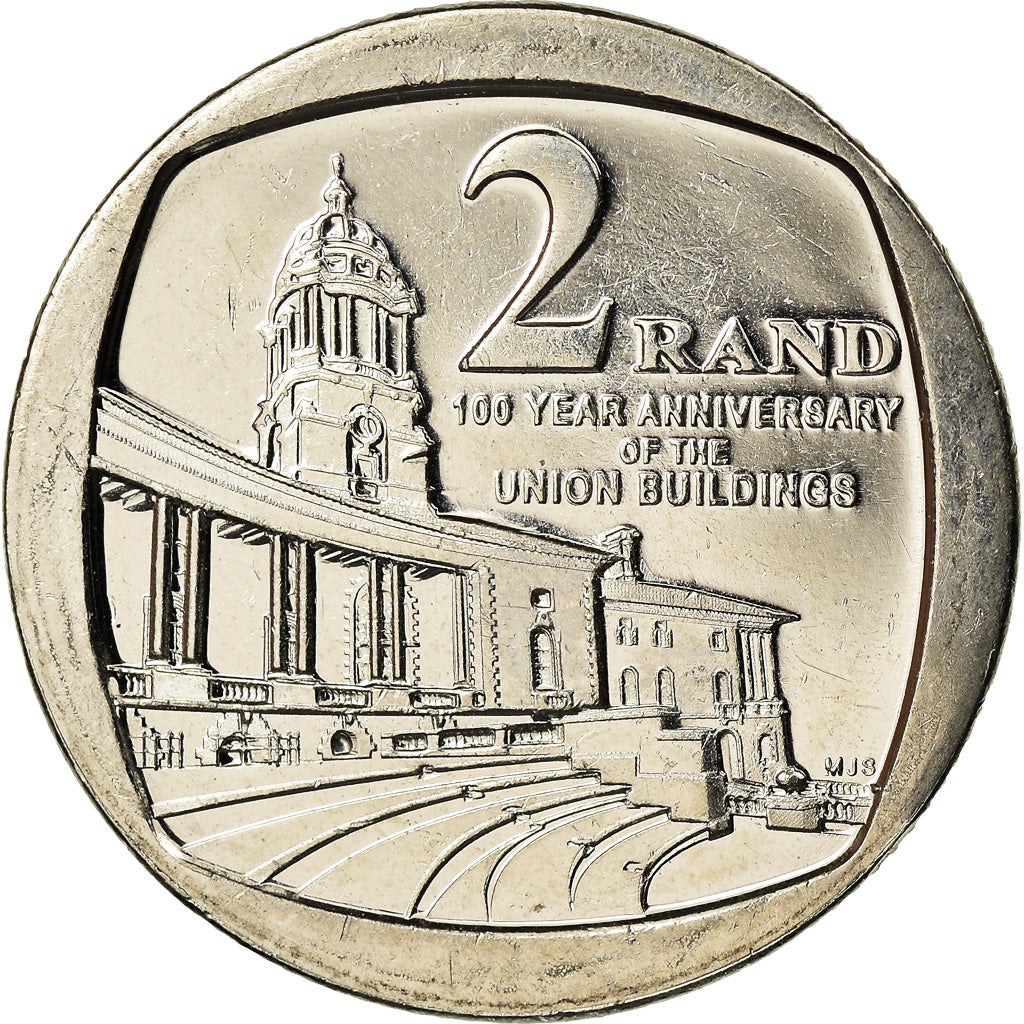 Coin, South Africa, 2 Rand, 2014, Centenaire des bâtiments de l'Union, MS(63)