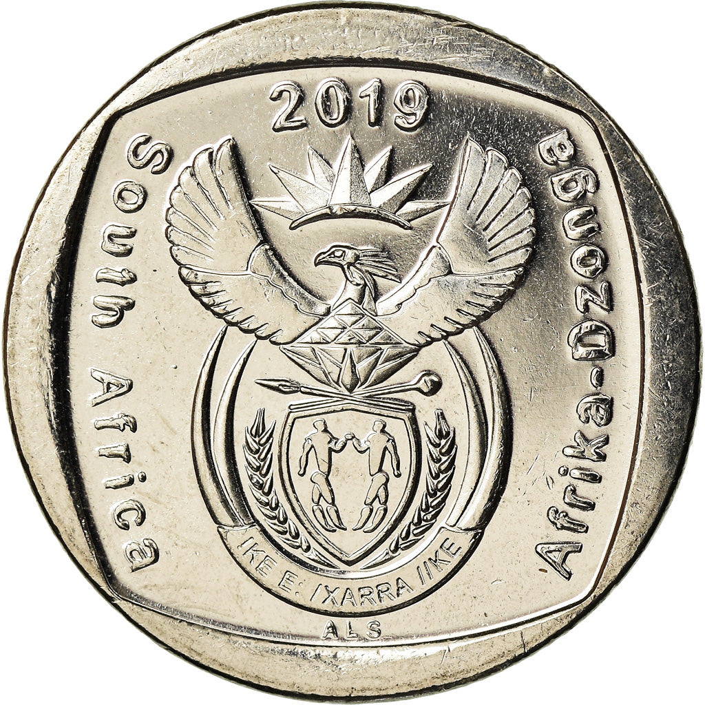 Coin, South Africa, 2 Rand, 2019, Droits de l'enfant, MS(63), Copper plated