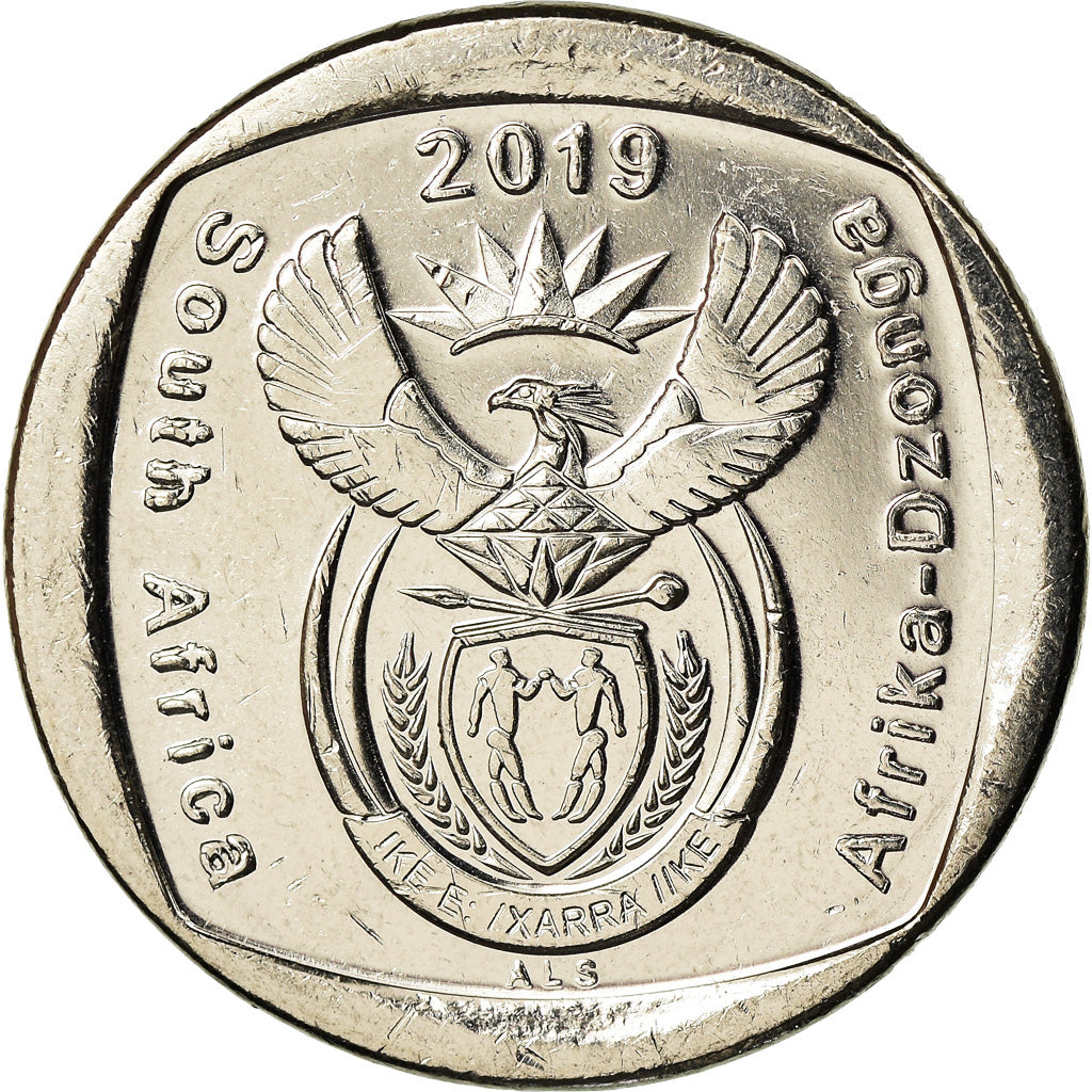 Coin, South Africa, 2 Rand, 2019, Droits de l'enfant, MS(63), Copper plated