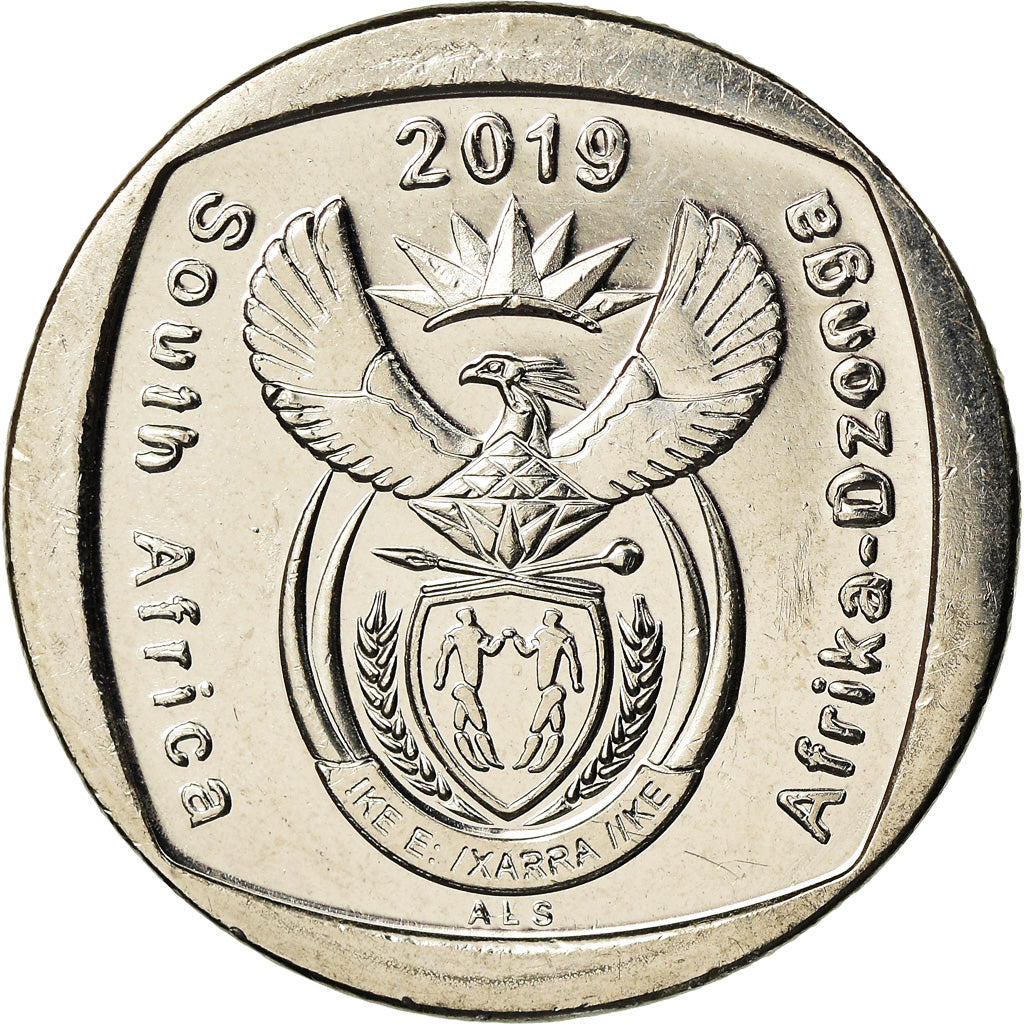 Coin, South Africa, 2 Rand, 2019, Droits de l'enfant, MS(63), Copper plated