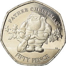 Coin, Gibraltar, 50 Pence, 2019, Père Noël, MS(63), Cupro-nickel