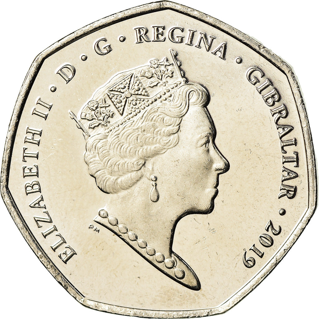 Monnaie, Gibraltar, 50 Pence, 2019, Père Noël, SPL, Cupro-nickel