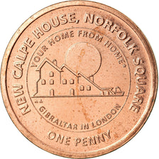 Coin, Gibraltar, Penny, 2018, MS(65-70), Bronze Plated Steel
