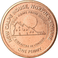 Coin, Gibraltar, Penny, 2018, MS(65-70), Bronze Plated Steel