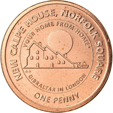 Coin, Gibraltar, Penny, 2018, MS(65-70), Bronze Plated Steel