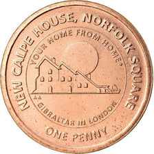 Coin, Gibraltar, Penny, 2018, MS(65-70), Bronze Plated Steel