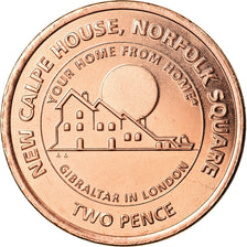Coin, Gibraltar, 2 Pence, 2018, MS(65-70), Copper Plated Steel