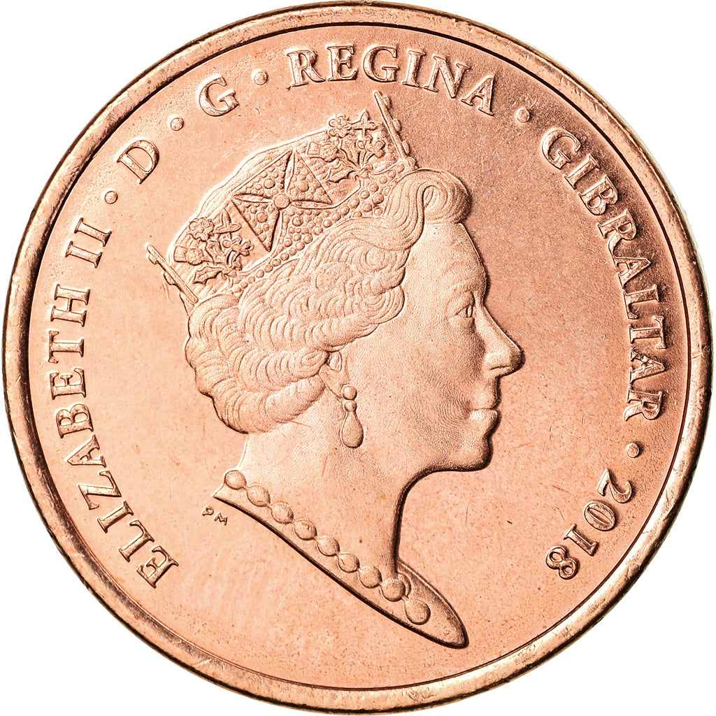 Monnaie, Gibraltar, 2 Pence, 2018, FDC, Copper Plated Steel