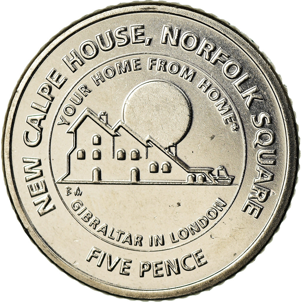 Coin, Gibraltar, 5 Pence, 2018, MS(65-70), Nickel plated steel
