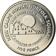 Coin, Gibraltar, 5 Pence, 2018, MS(65-70), Nickel plated steel