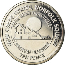 Coin, Gibraltar, 10 Pence, 2018, MS(65-70), Nickel plated steel