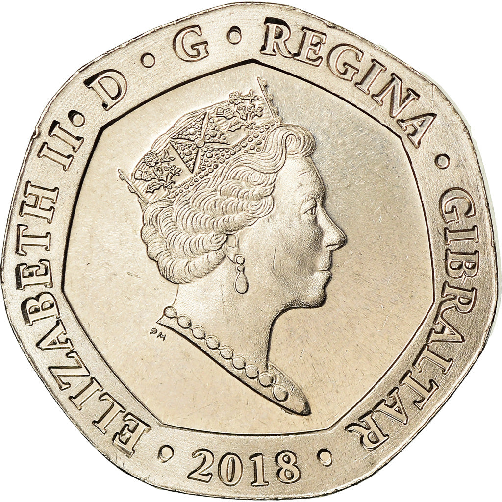 Coin, Gibraltar, 20 Pence, 2018, MS(65-70), Cupro-nickel