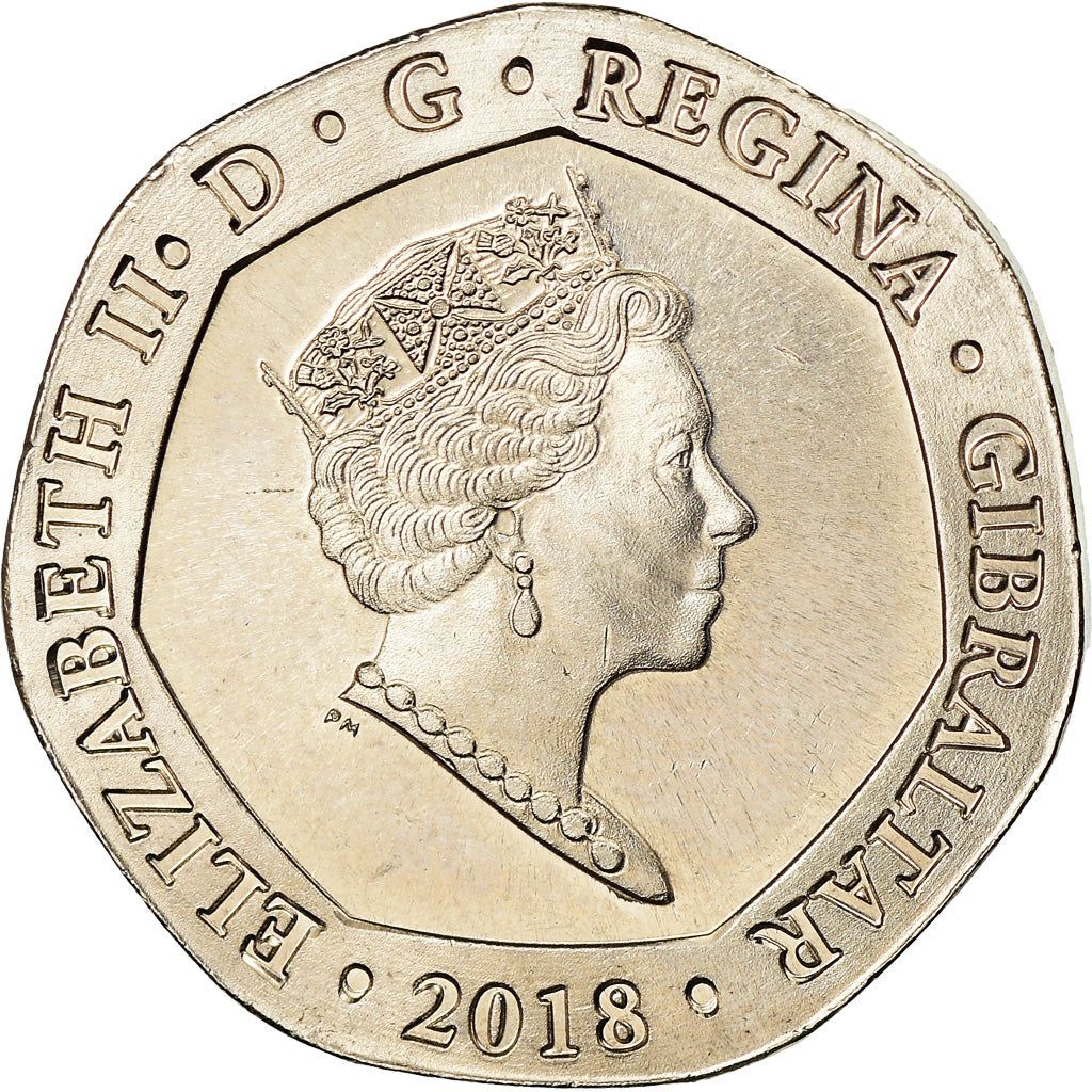 Coin, Gibraltar, 20 Pence, 2018, MS(65-70), Cupro-nickel