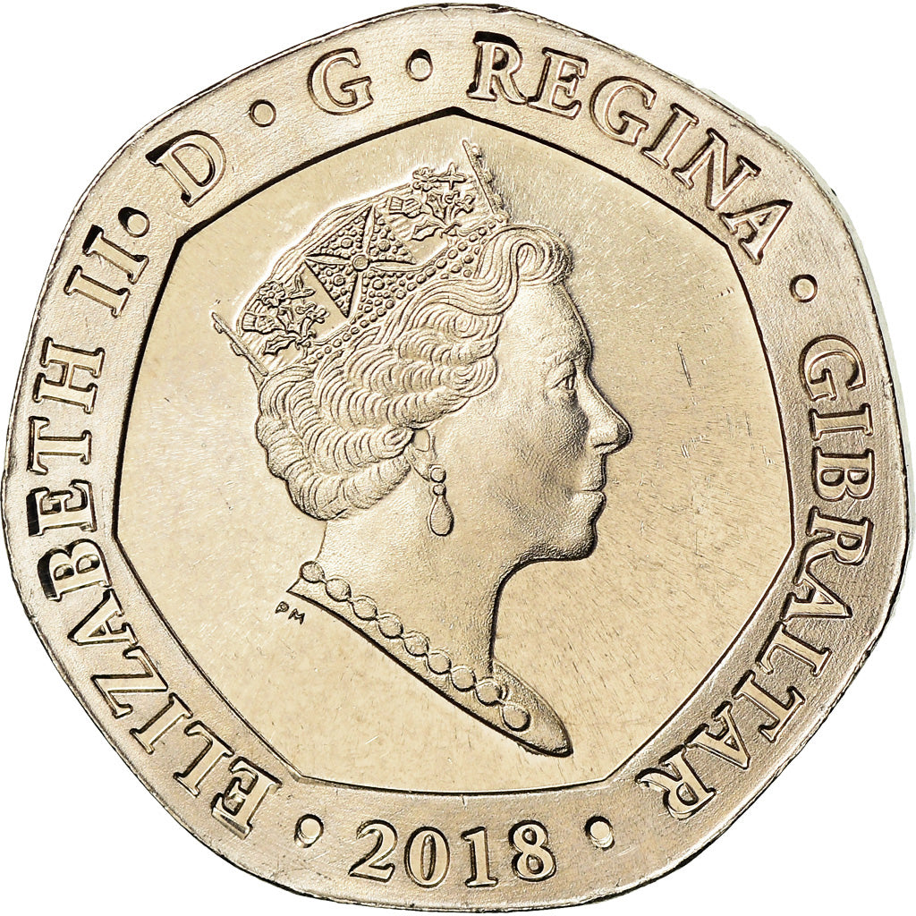 Coin, Gibraltar, 20 Pence, 2018, MS(65-70), Cupro-nickel