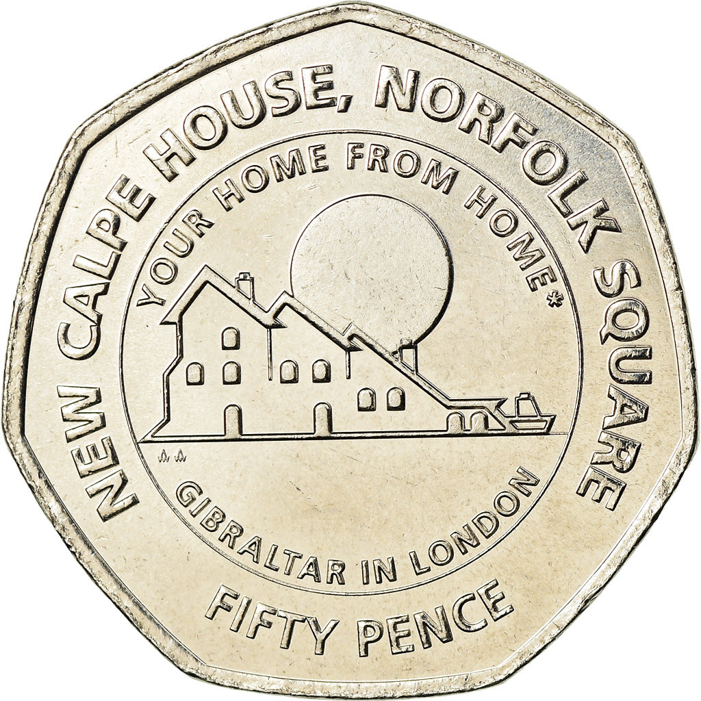 Coin, Gibraltar, 50 Pence, 2018, MS(65-70), Cupro-nickel