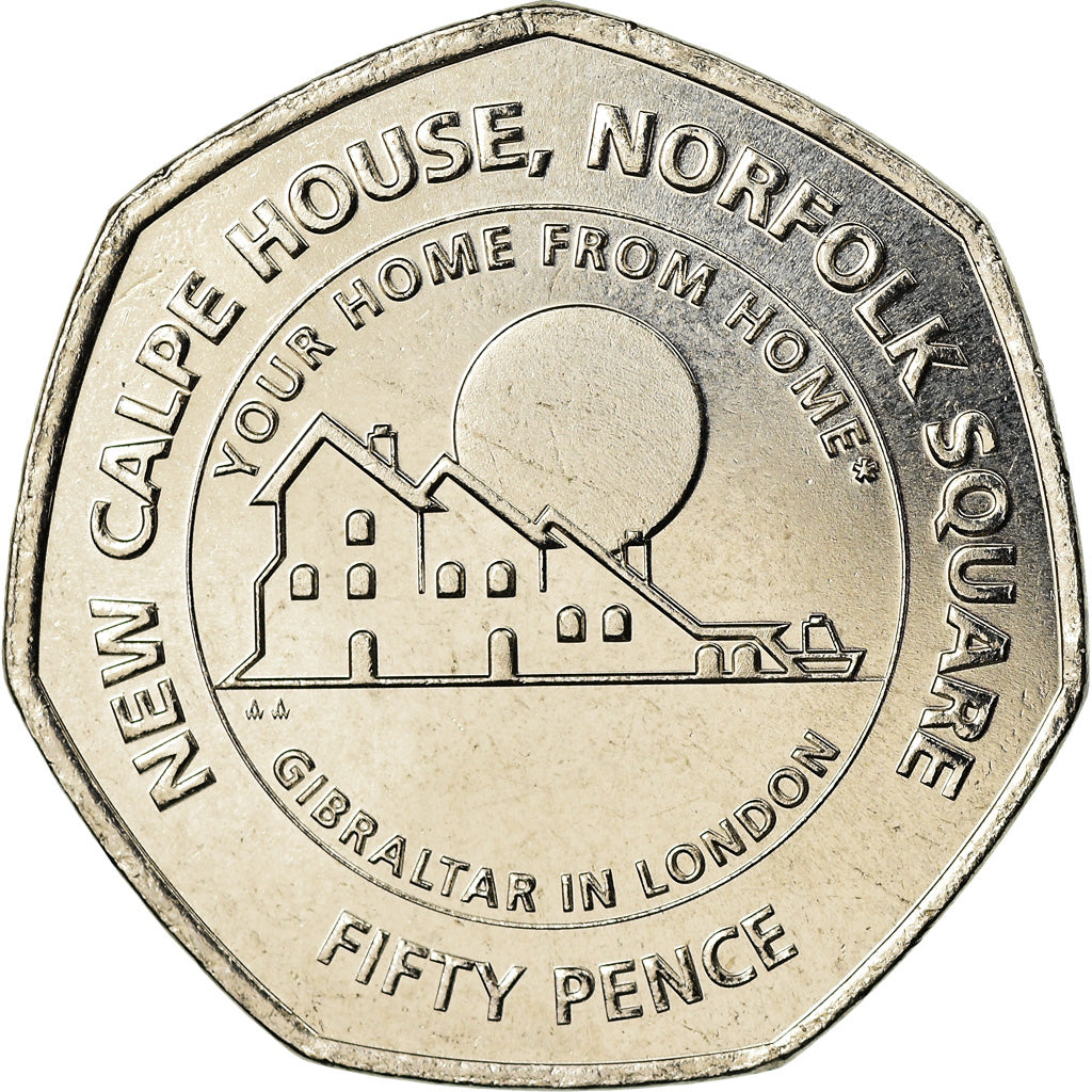 Coin, Gibraltar, 50 Pence, 2018, MS(65-70), Cupro-nickel