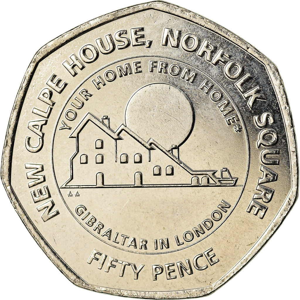 Coin, Gibraltar, 50 Pence, 2018, MS(65-70), Cupro-nickel