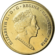 Coin, Gibraltar, Pound, 2018, MS(65-70), Nickel-brass