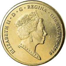 Coin, Gibraltar, Pound, 2018, MS(65-70), Nickel-brass