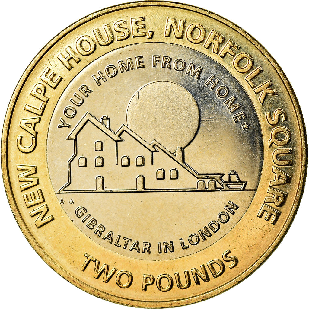 Coin, Gibraltar, 2 Pounds, 2018, MS(65-70), Bi-Metallic