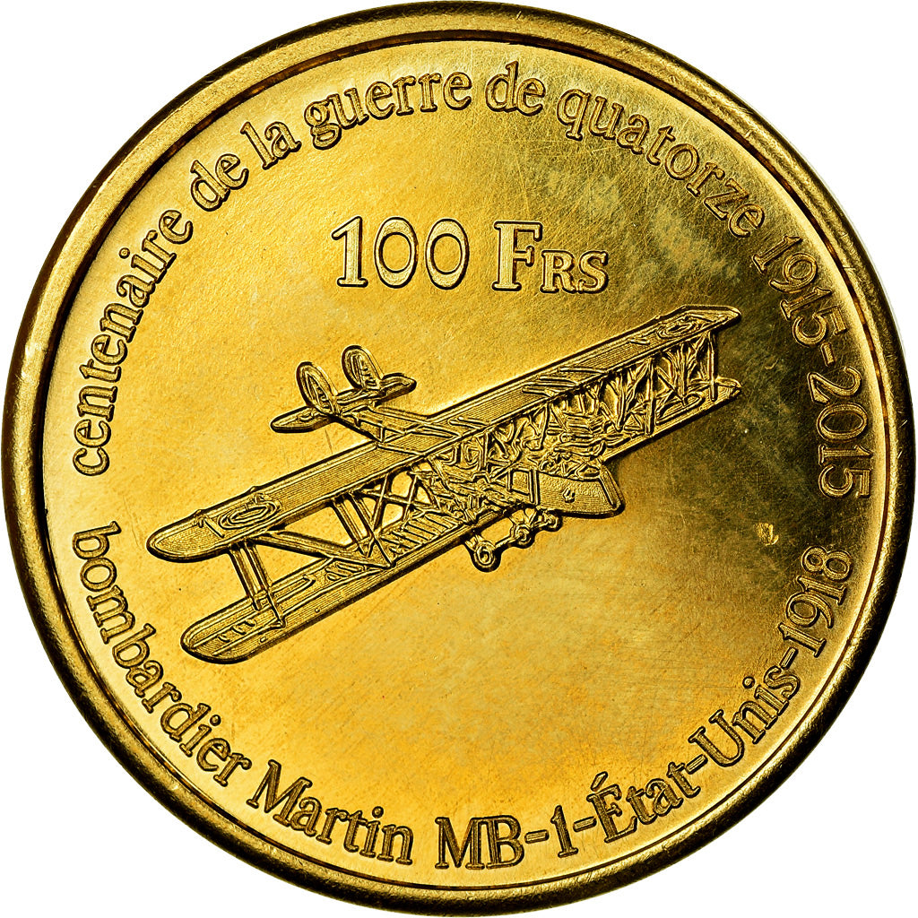 Moeda, França, 100 Francs, 2015, Paris, Bassas da India, MS(63)